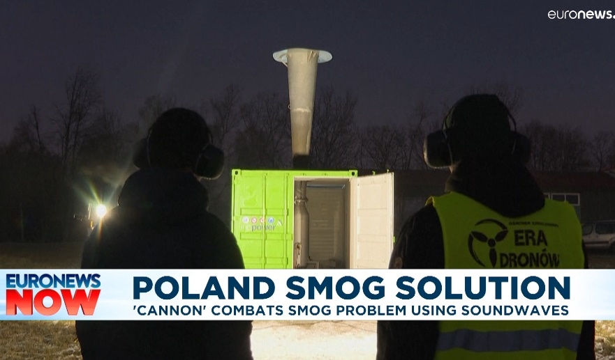 Ba Lan thử nghiệm 'khẩu pháo' âm thanh chống khói bụi, giảm ô nhiễm